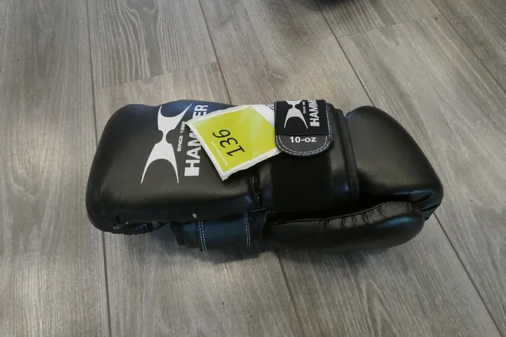 1 Paar Hammer Boxhandschuhe, 10-oz, schwarz